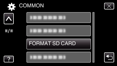 FORMAT SD CARD